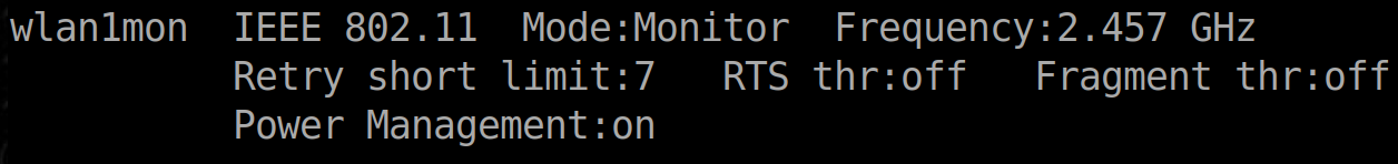 Wireless network adapter in monitor mode